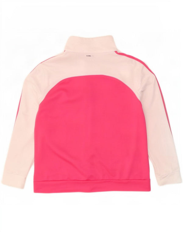 Adidas Womens Climalite Tracksuit Top Jacket UK 20/22 XL Pink Colourblock