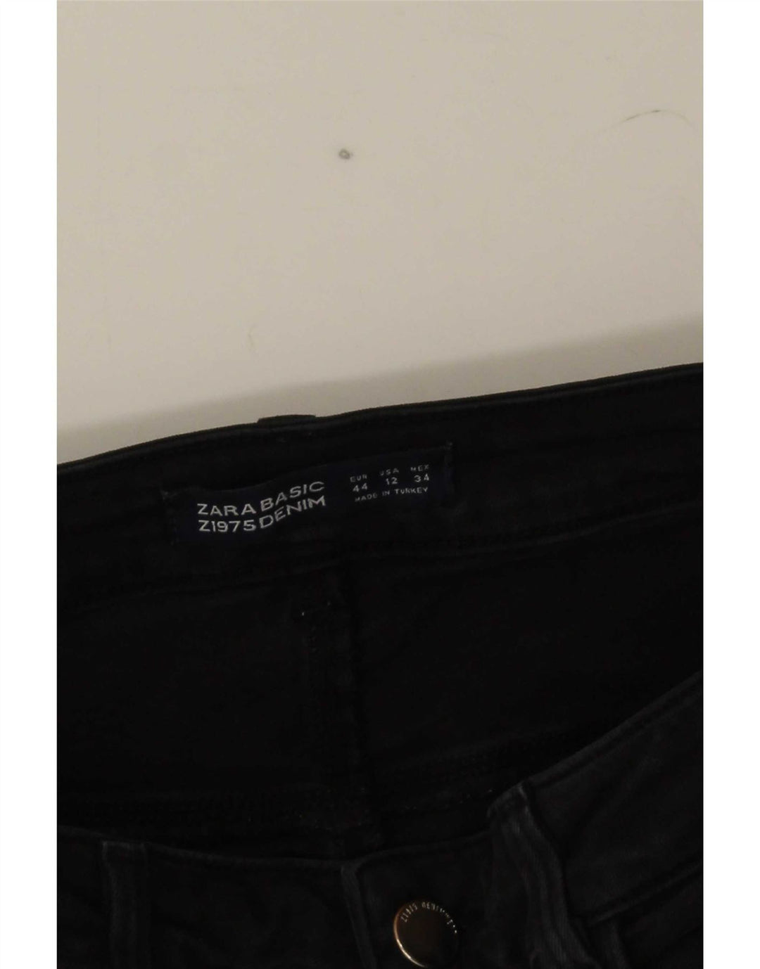 Zara Mens Slim Jeans EU 44 Grande W34 L28 Preto