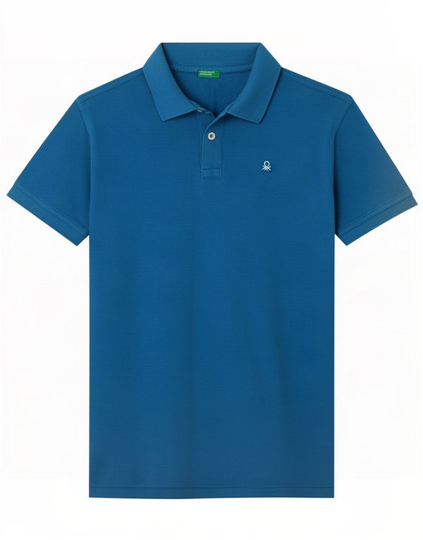 Pólo Benetton Boys 13-14 Anos 3XL Azul Algodão