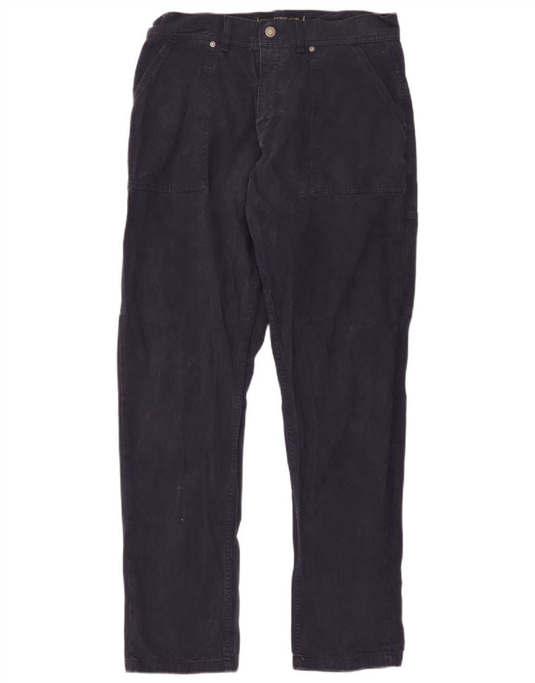 Calça cargo reta masculina Guess W32 L32 azul marinho