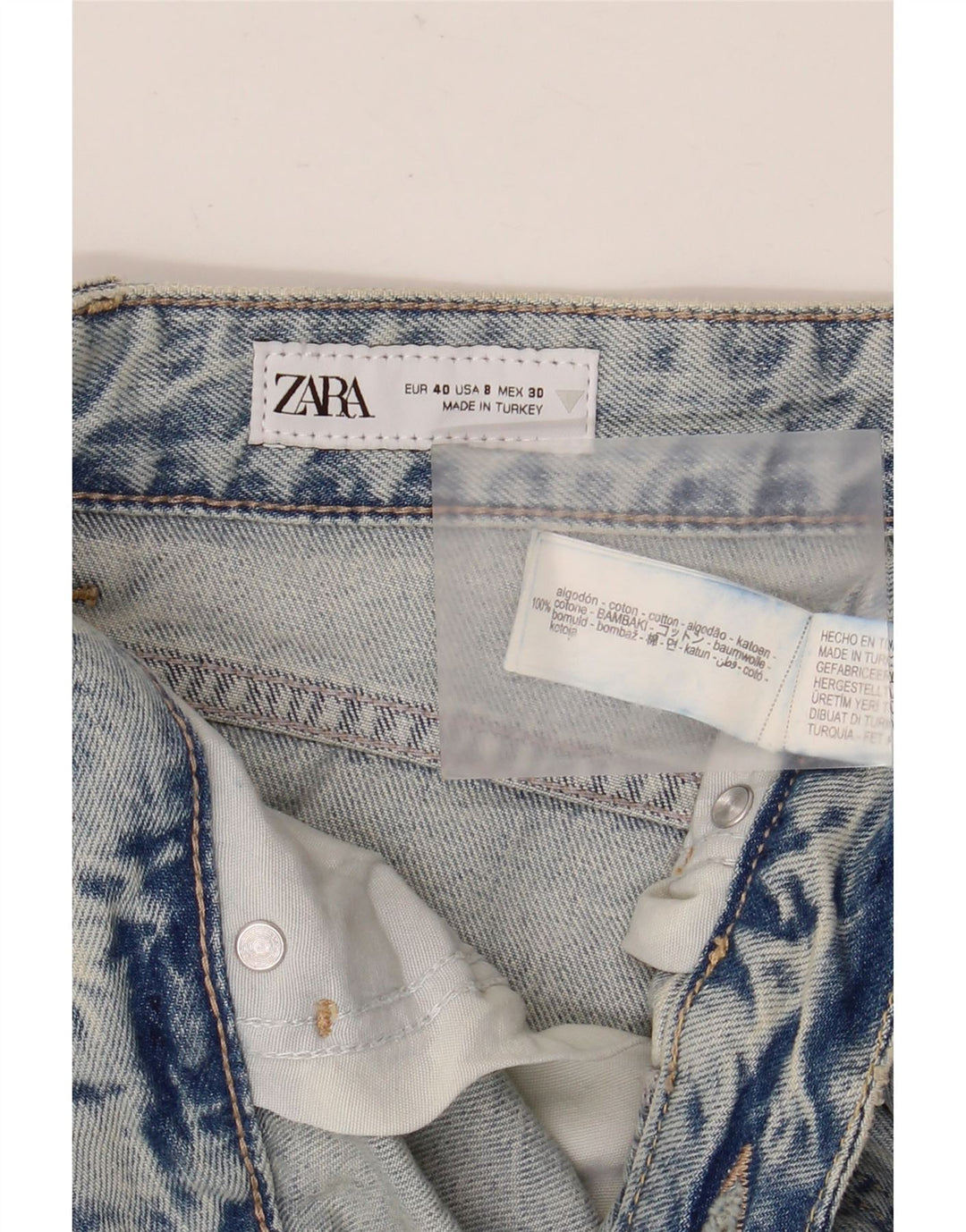ZARA Jeans retos femininos EU 40 médio W30 L28 algodão azul