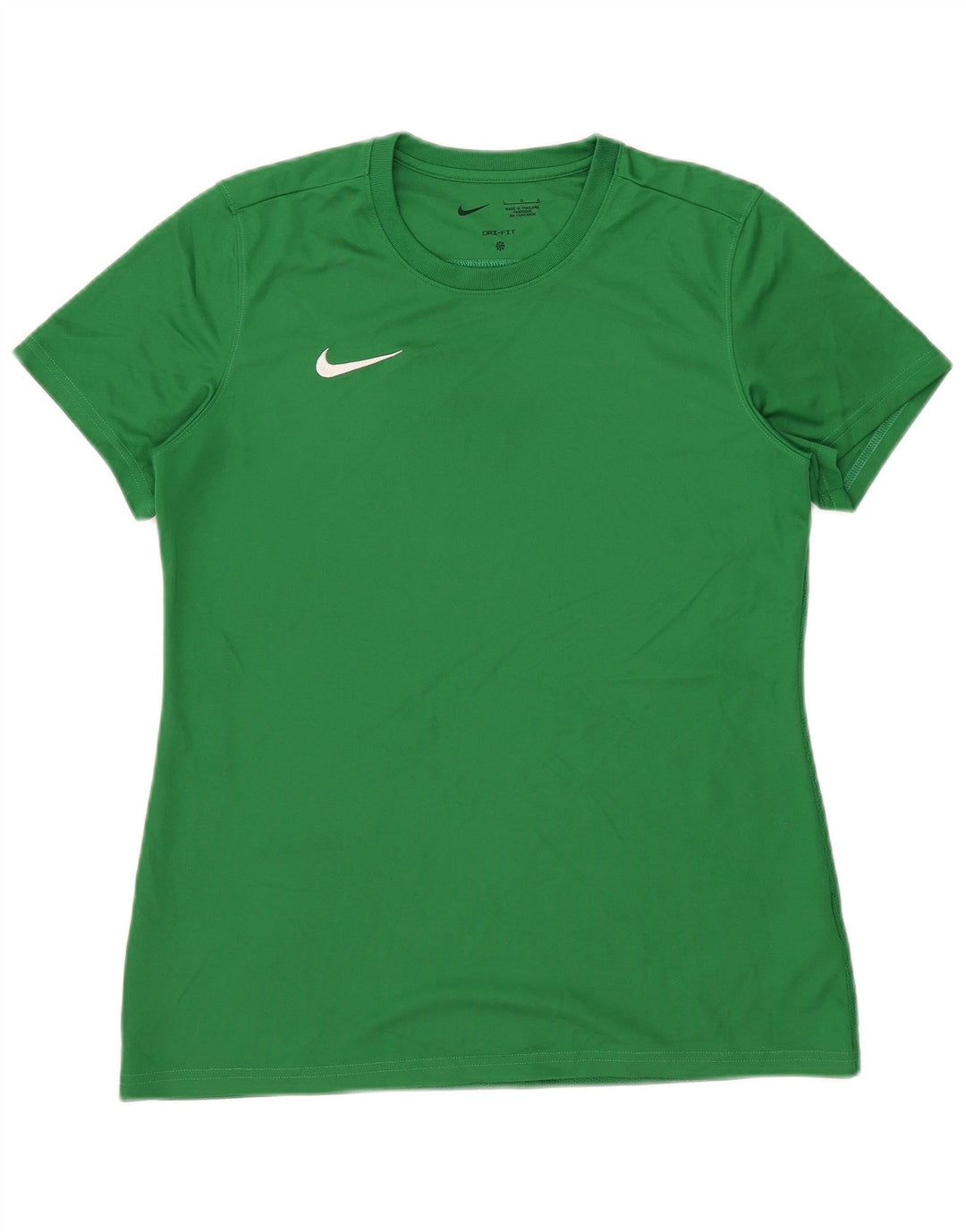 Camiseta feminina Nike Dri Fit Top UK 14 grande poliéster verde