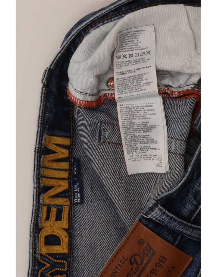 Jeans Superdry Masculino Slim W32 L34 Azul Algodão