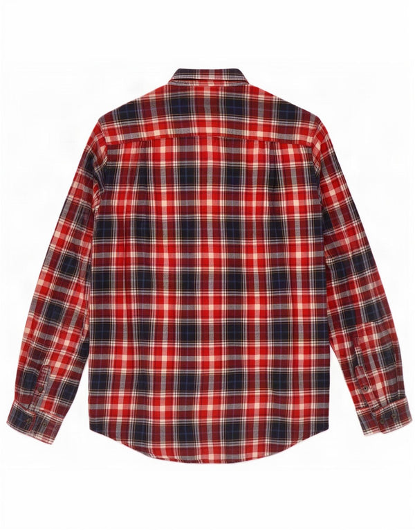 Camisa masculina de flanela Superdry XL algodão xadrez vermelho