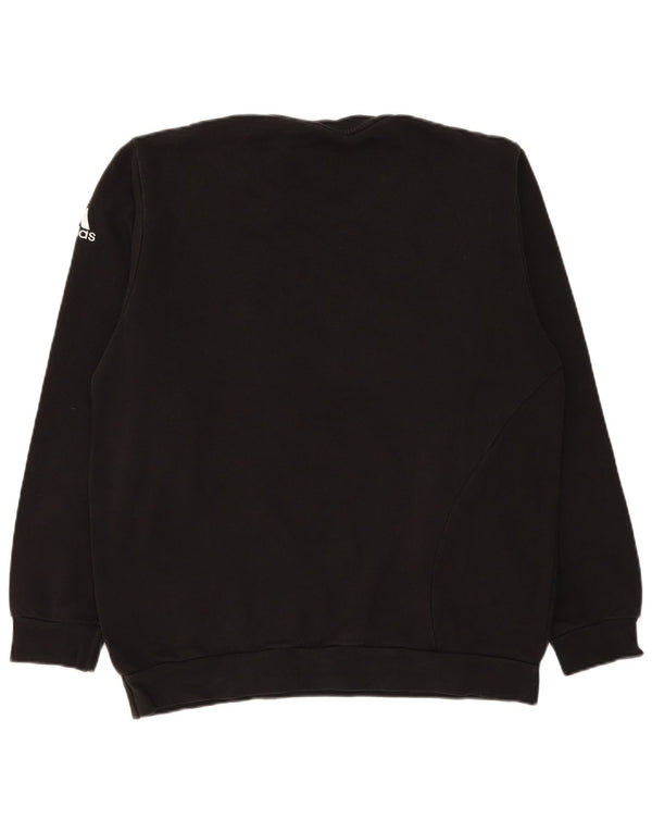 Adidas Mens Moletom Jumper UK 44/46 Grande Algodão Preto