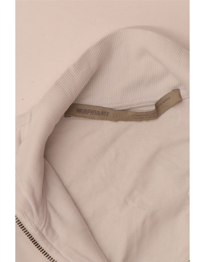 Jaqueta feminina MURPHY & NYE com estampa gráfica UK 10 pequena branca