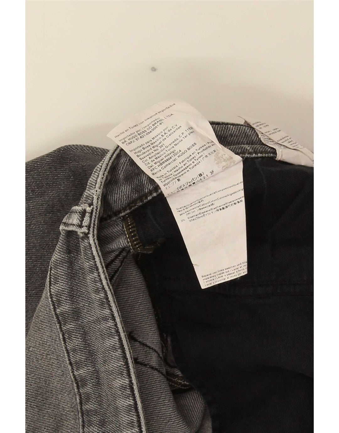 Hugo Boss Masculino Slim Jeans W38 L34 Cinza Algodão