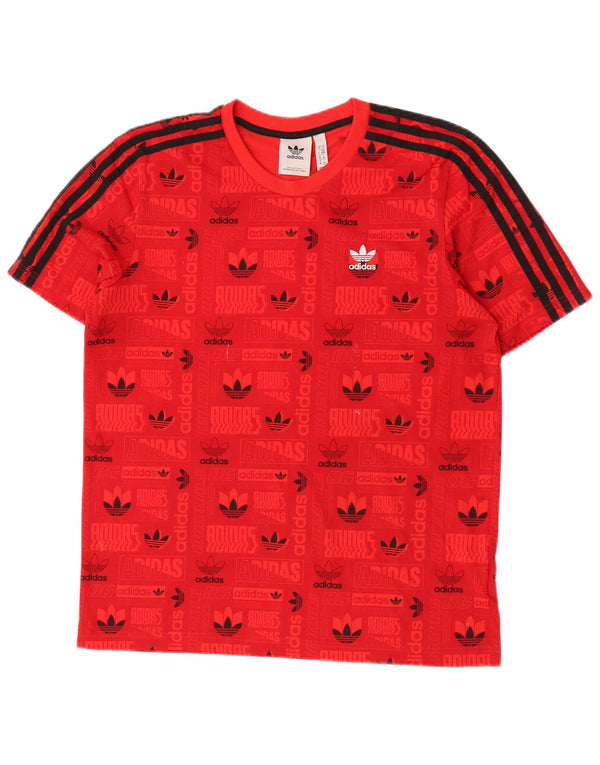 Camiseta Adidas Masculina Regular Graphic Top Médio Poliéster Vermelho