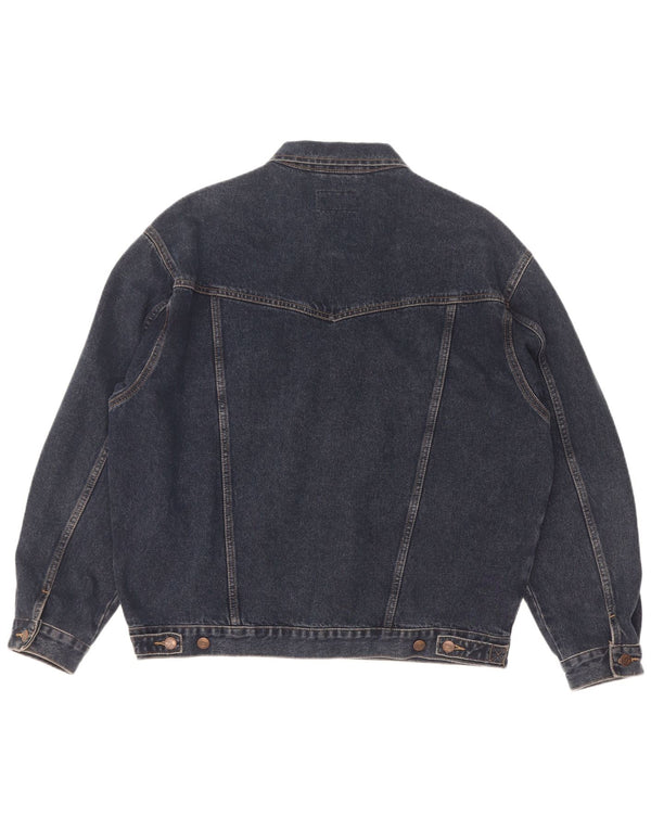 Jaqueta jeans Wrangler masculina UK 42 XL algodão azul