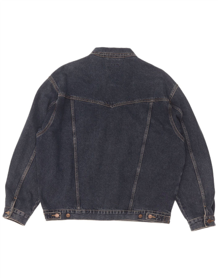 Jaqueta jeans Wrangler masculina UK 42 XL algodão azul