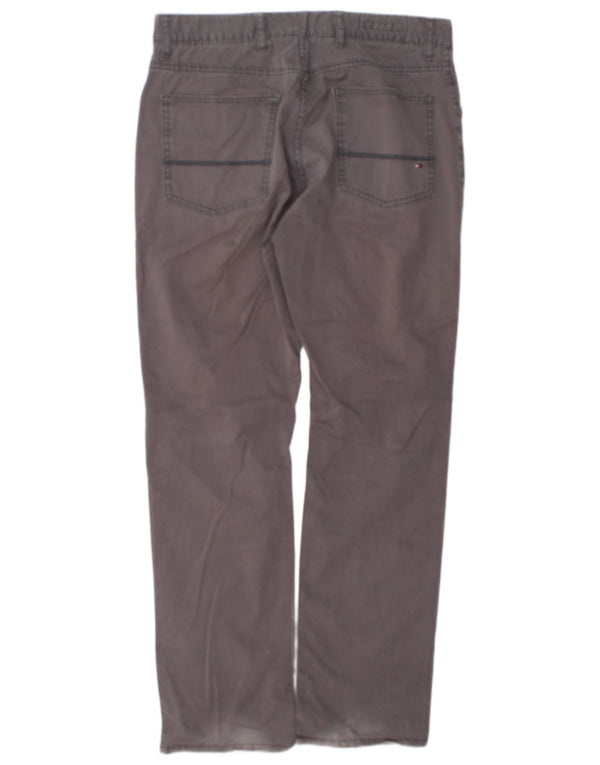 Calça casual slim masculina Tommy Hilfiger W33 L32 algodão cinza