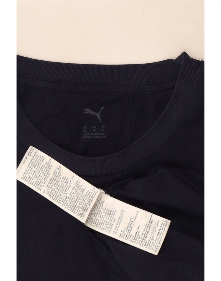 Camiseta masculina Puma Top XL azul marinho algodão