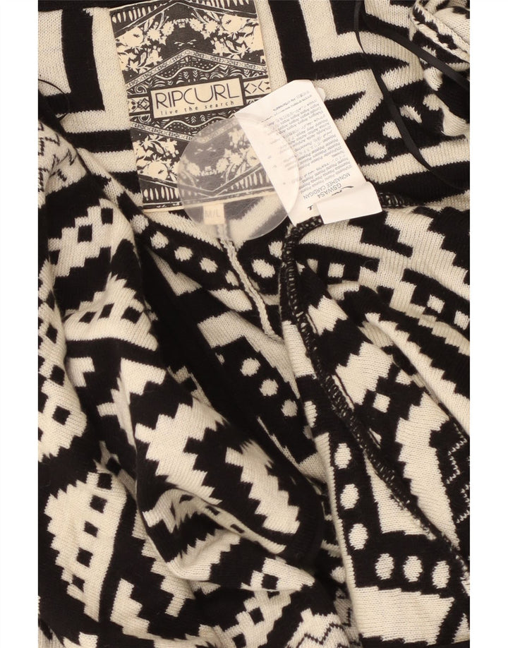 Suéter cardigã feminino Poncho grande RIP CURL Reino Unido 14 médio preto