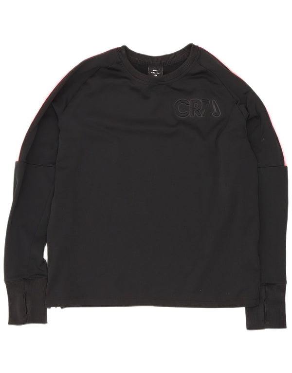Moletom gráfico Nike Boys CR7 Jumper 13-14 anos XL preto colorblock