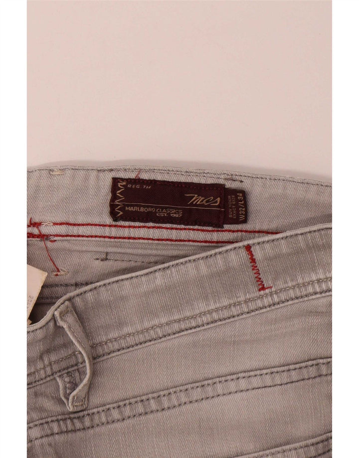 Jeans retos masculinos Marlboro Classics W32 L31 algodão cinza