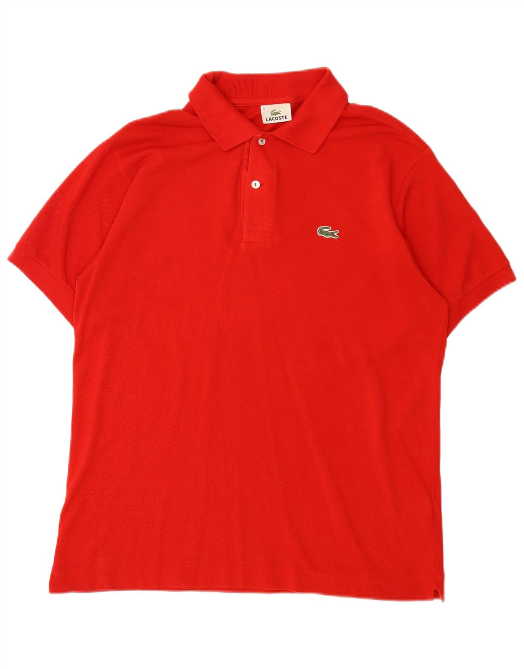 Camisa polo masculina Lacoste tamanho 4 médio algodão vermelho