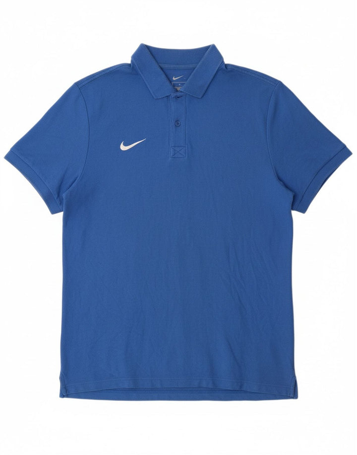 Camisa polo masculina NIKE grande algodão azul