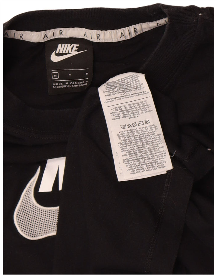 Camiseta Nike masculina gráfica Top médio algodão preto