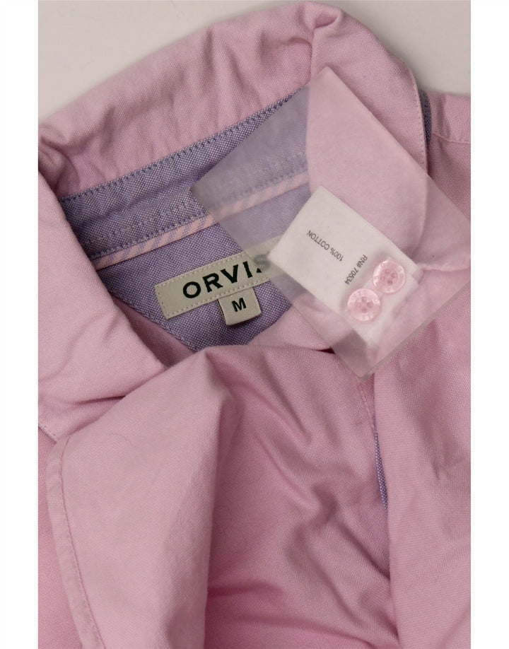 Camisa feminina Orvis UK 14 algodão rosa médio