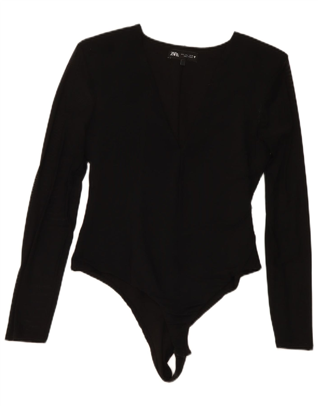 Macacão feminino de manga comprida Zara UK 14 grande preto