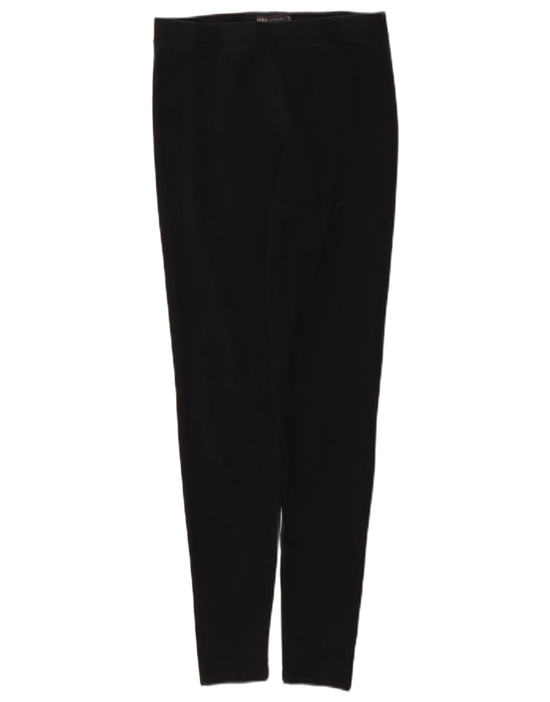 Leggings femininos Marks & Spencer Reino Unido 10 pequeno algodão preto
