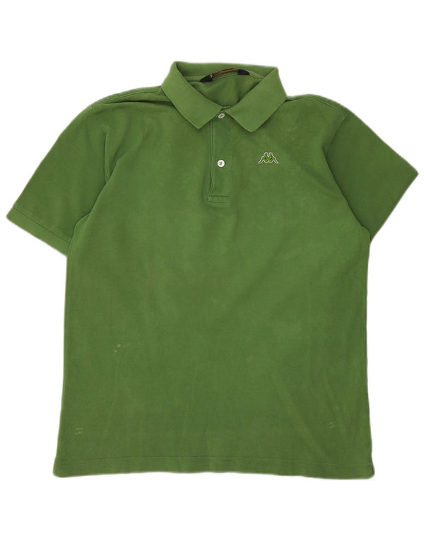 Camisa polo masculina Kappa pequena algodão verde