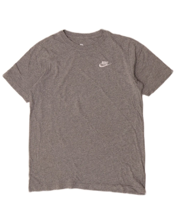 Camiseta Nike Meninos Top 13-14 Anos XL Cinza Algodão Flecked