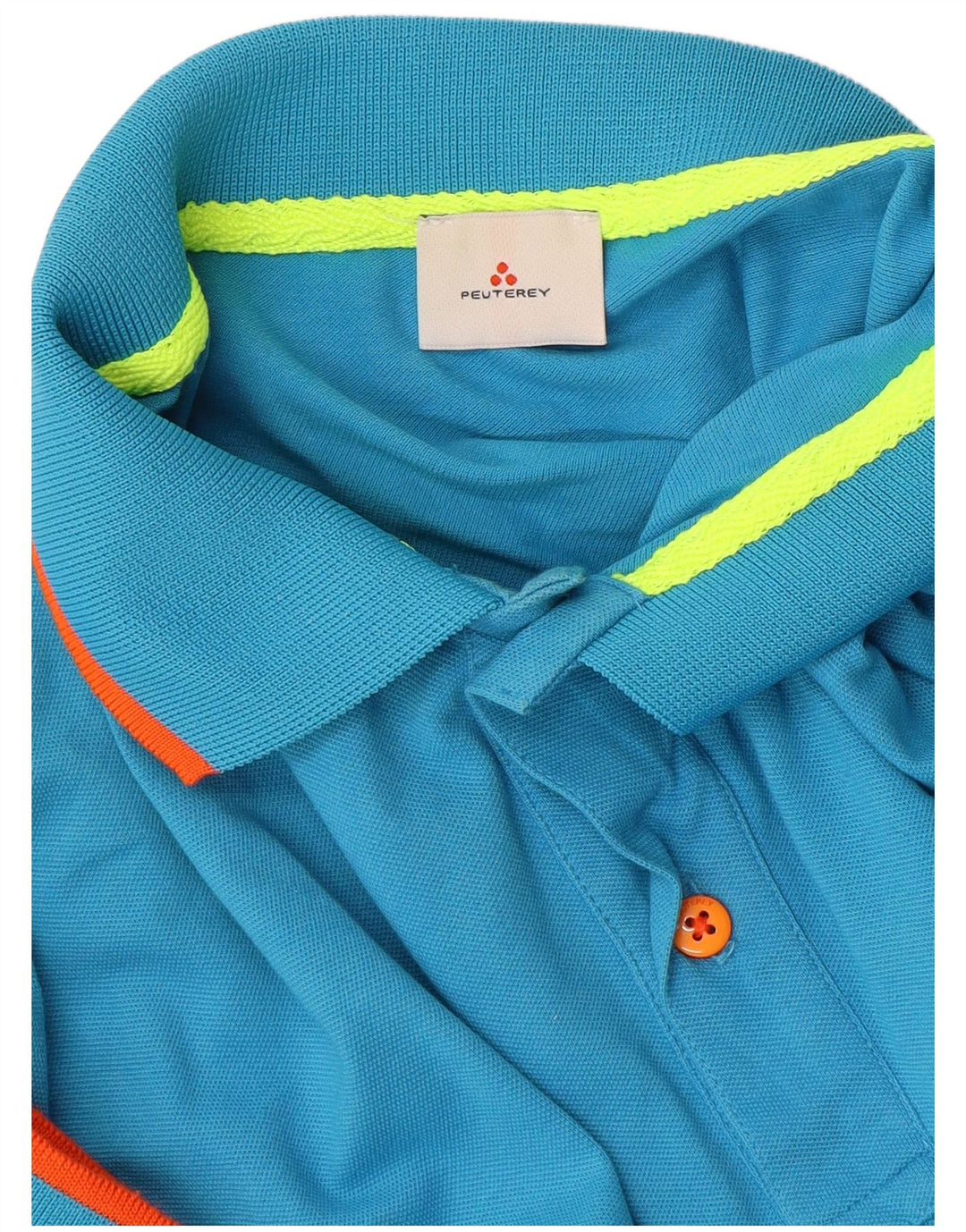 Camisa polo masculina PEUTEREY algodão azul médio