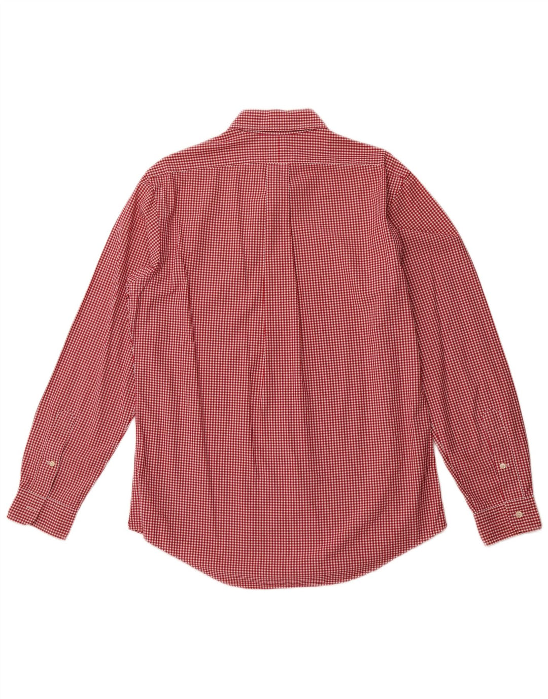 Polo Ralph Lauren Mens Custom Fit Camisa Médio Algodão Gingham Vermelho