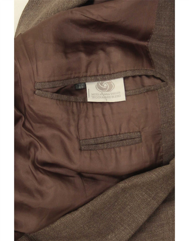 Jaqueta blazer masculina Massimo Dutti com 3 botões UE 46 pequena lã cinza