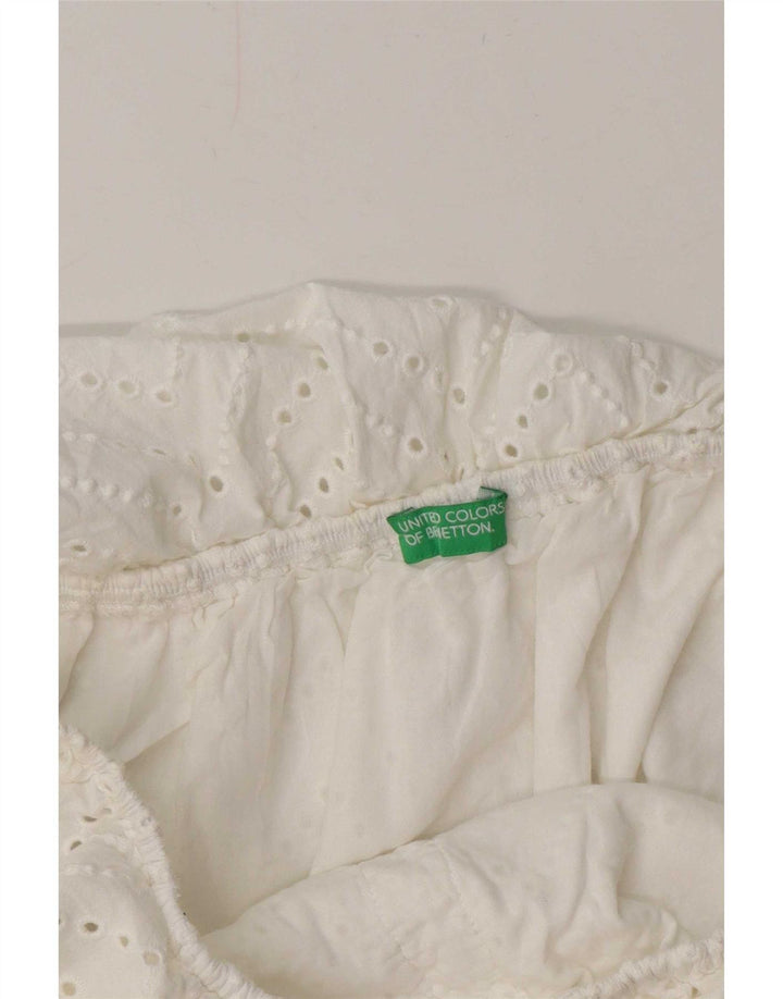 Macacão feminino Benetton sem ombro UK 14 médio branco