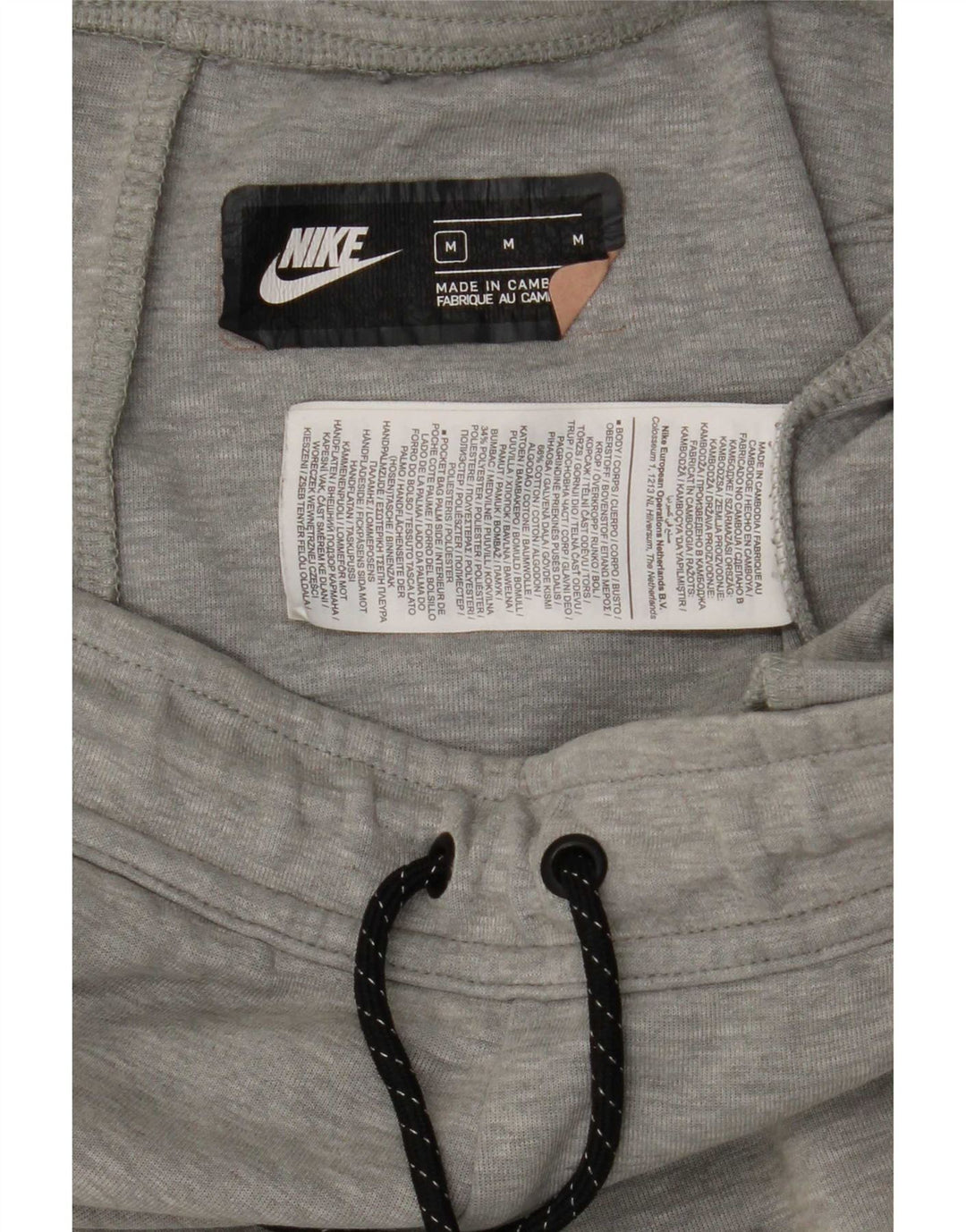 Calça de treino masculina Nike joggers cinza médio algodão