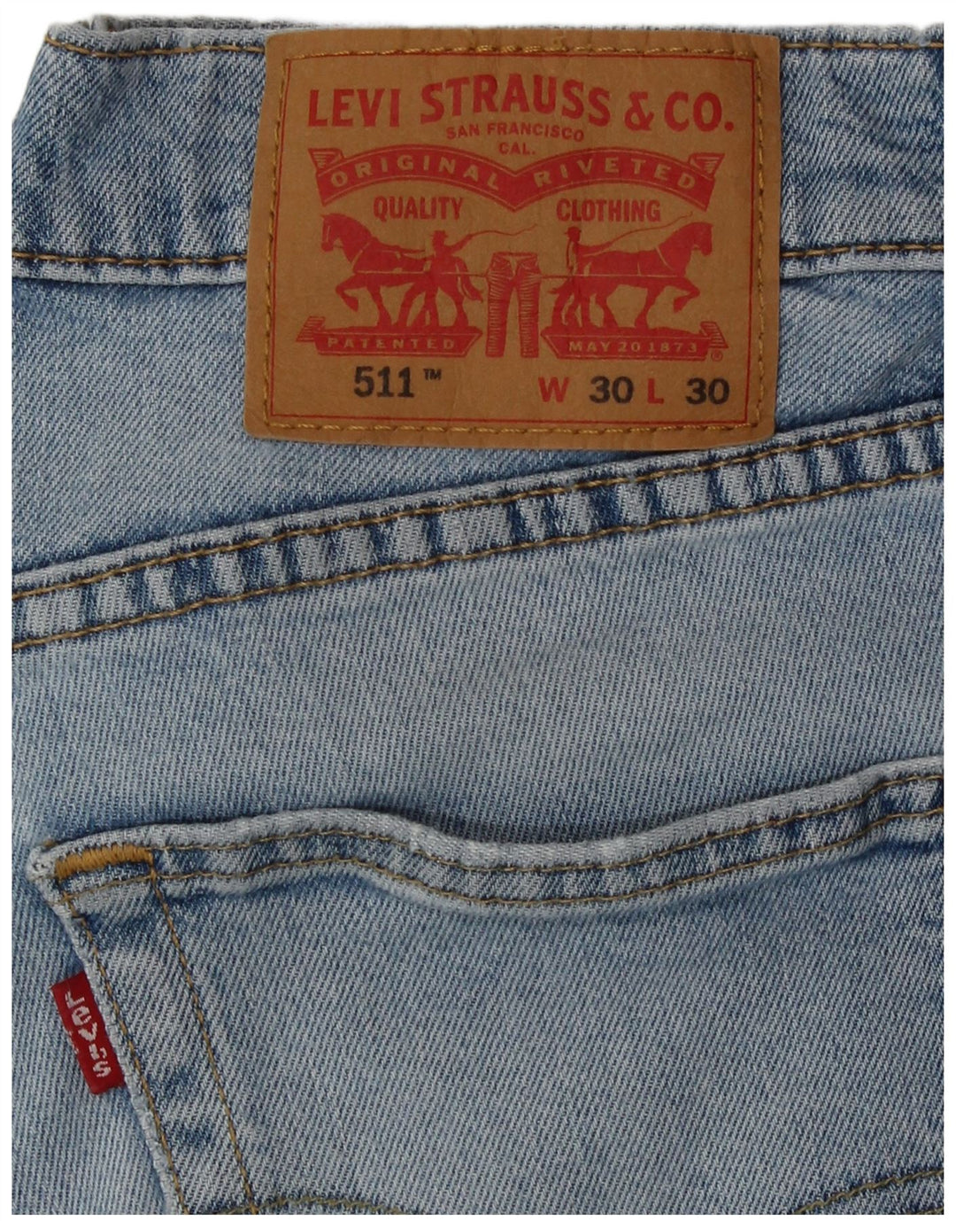 Levi's Masculino 511 Slim Jeans W30 L30 Azul Algodão