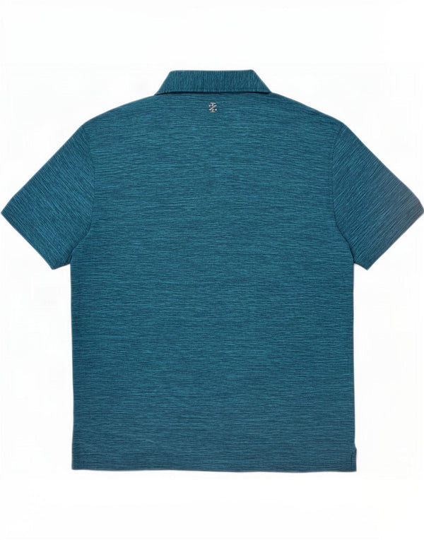 Camisa polo masculina Izod XL poliéster manchado azul