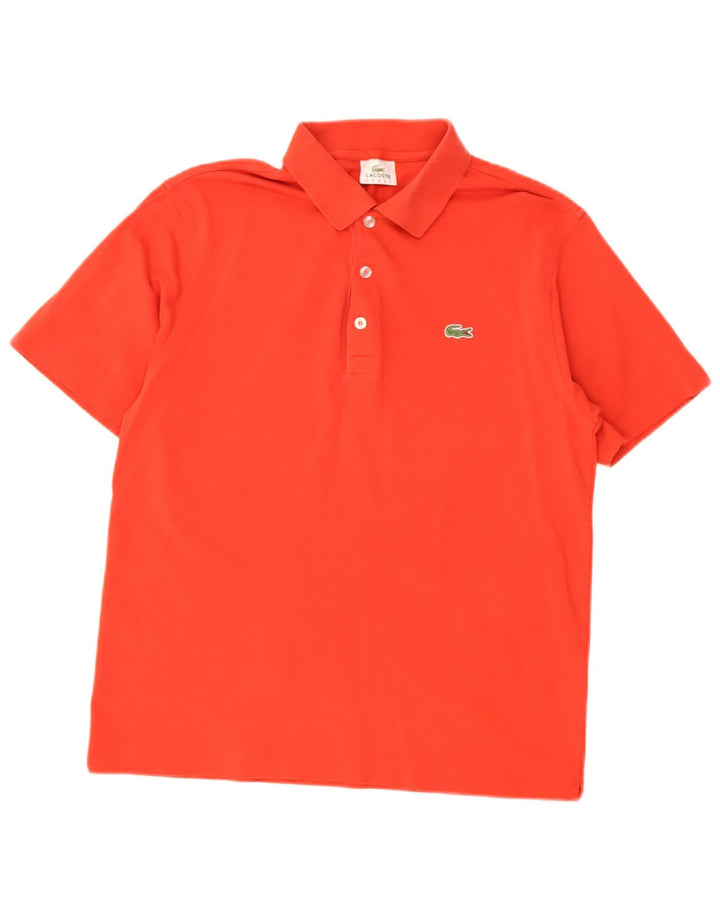 Camisa polo masculina Lacoste tamanho 4 médio algodão vermelho