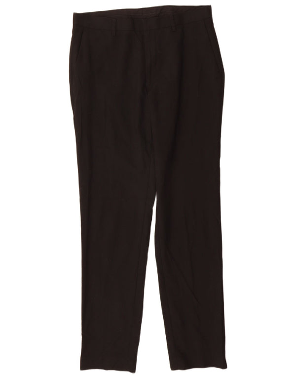 Calça masculina Marks & Spencer Slim Fit W32 L33 Poliéster Preto