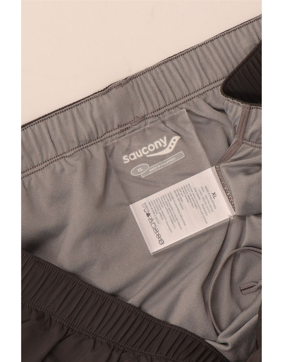 Shorts esportivos masculinos Saucony XL cinza poliéster