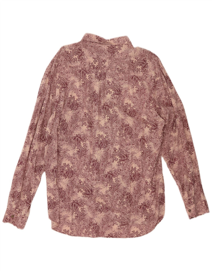 Camisa masculina LEADER XL roxa Paisley Viscose