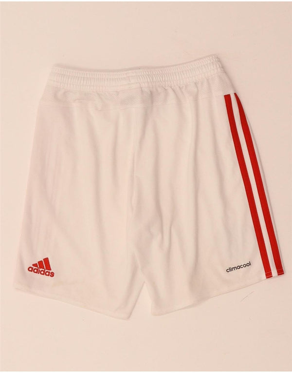ADIDAS Garotos Manchester United Sport Shorts 9-10 Anos Poliéster Branco