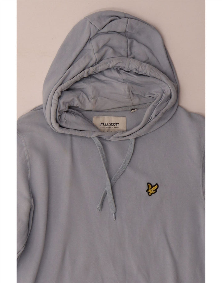 LYLE & SCOTT Suéter masculino com capuz e algodão azul pequeno
