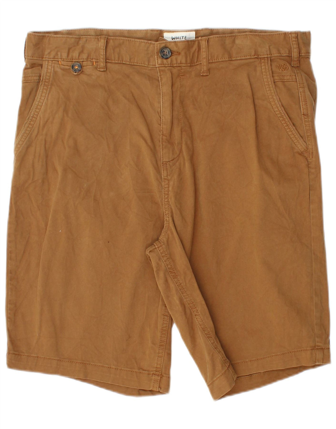 WHITE STUFF Mens Chino Shorts W34 Grande Algodão Bege