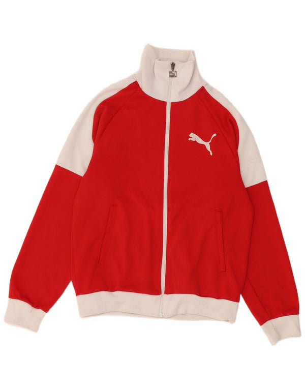 Jaqueta feminina Puma Graphic Tracksuit Top 15-16 anos vermelho colorblock