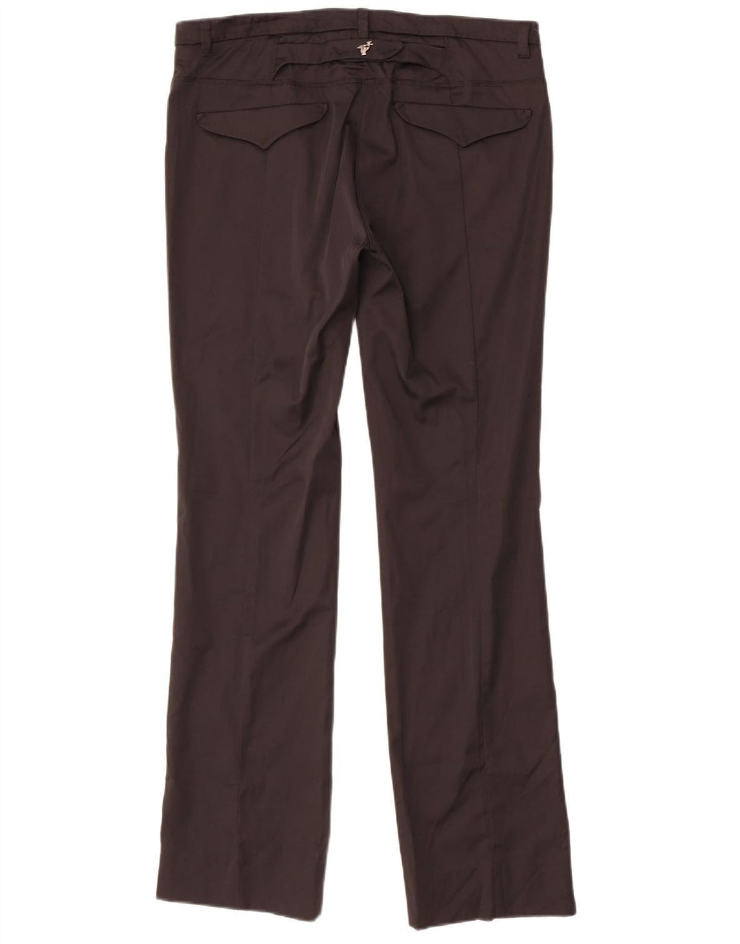 Calça feminina reta casual TRUSSARDI IT 46 grande W32 L31 preta