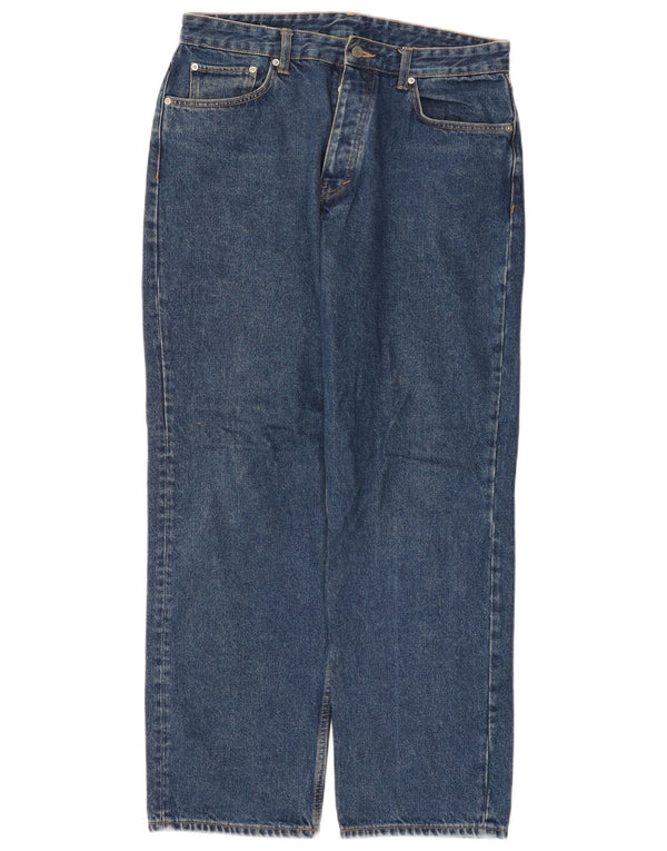 Zara Mens Straight Jeans EU 42 Grande W32 L30 Azul
