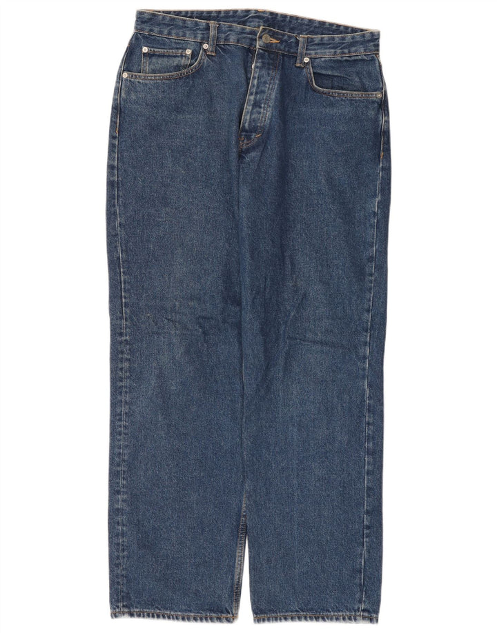 Zara Mens Straight Jeans EU 42 Grande W32 L30 Azul