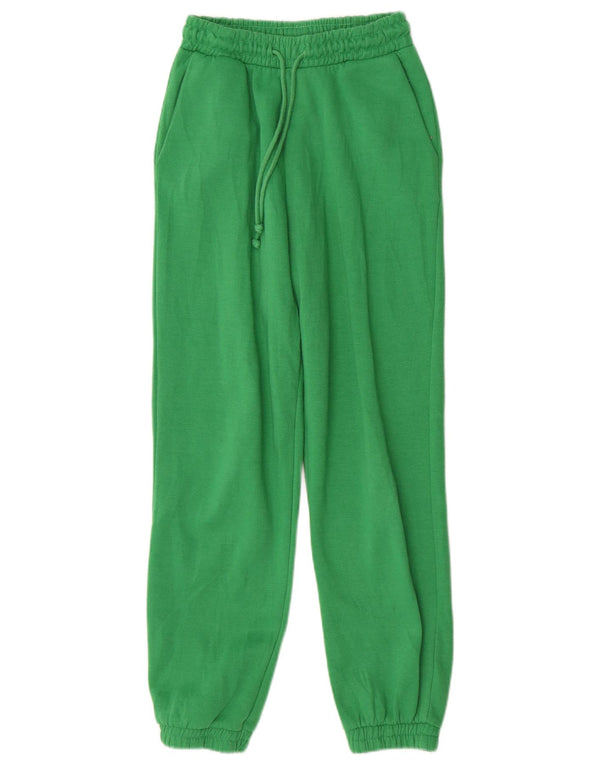 Calça de treino feminina Zara Joggers UK 8 pequeno verde