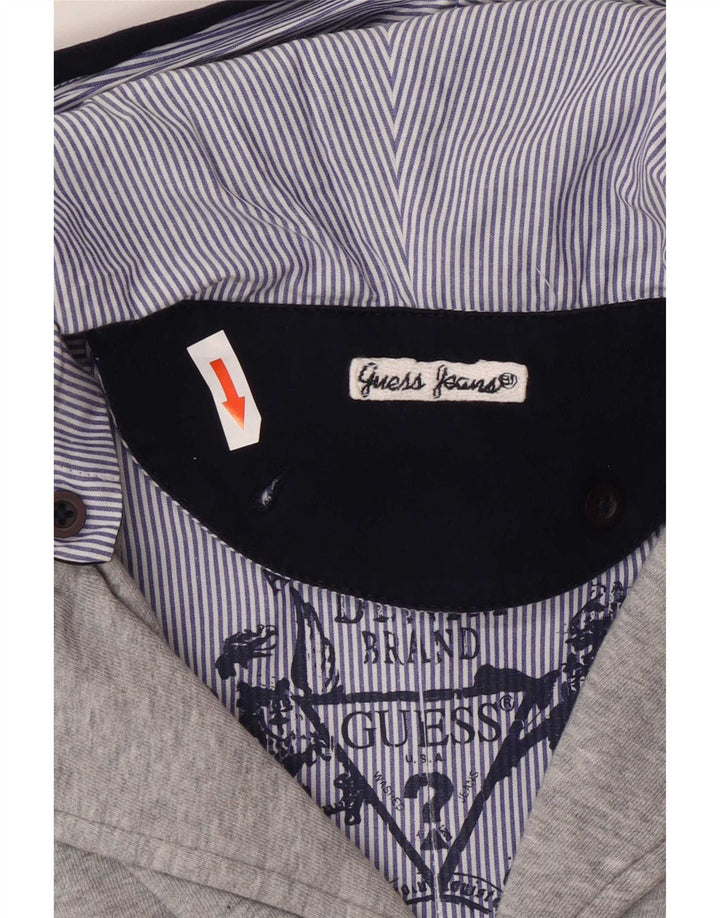 Jaqueta blazer com capuz de 3 botões Guess Boys 7-8 anos algodão cinza