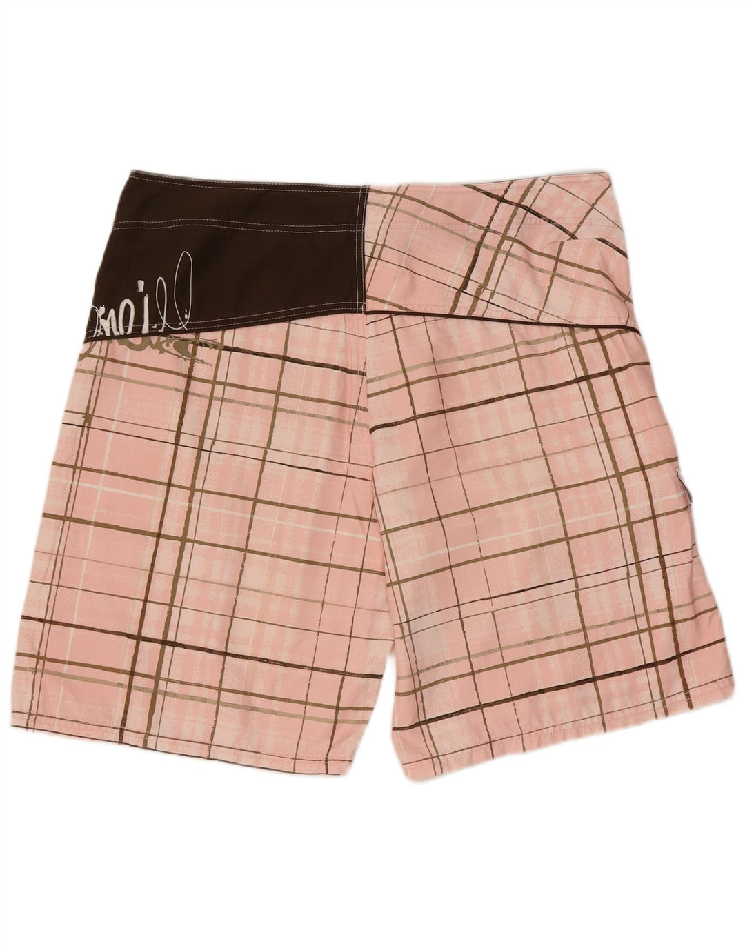 Shorts de natação masculino O'Neill XL rosa xadrez