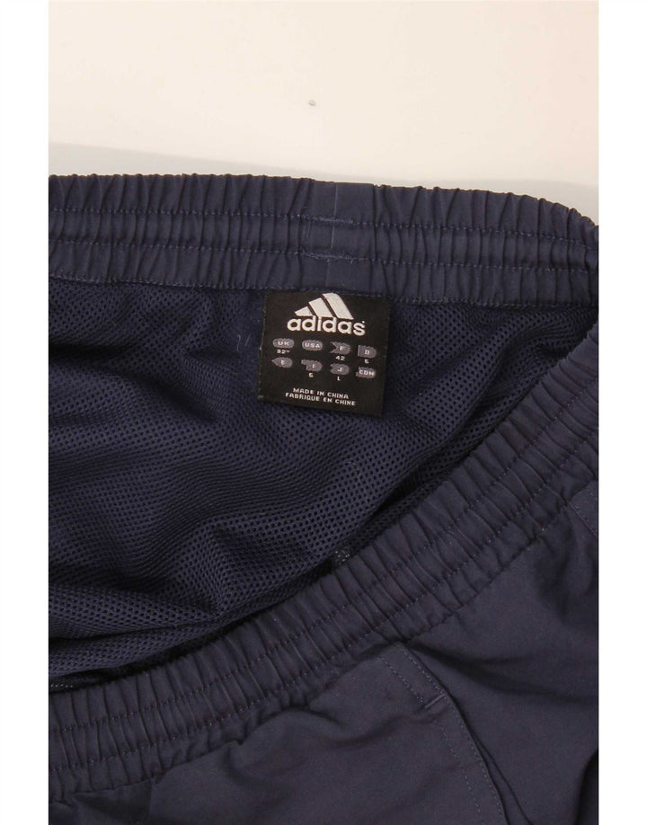 Shorts esportivos masculinos Adidas grande bloco colorido azul marinho