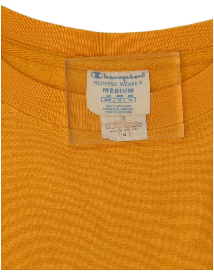Champion moletom masculino jumper médio algodão amarelo